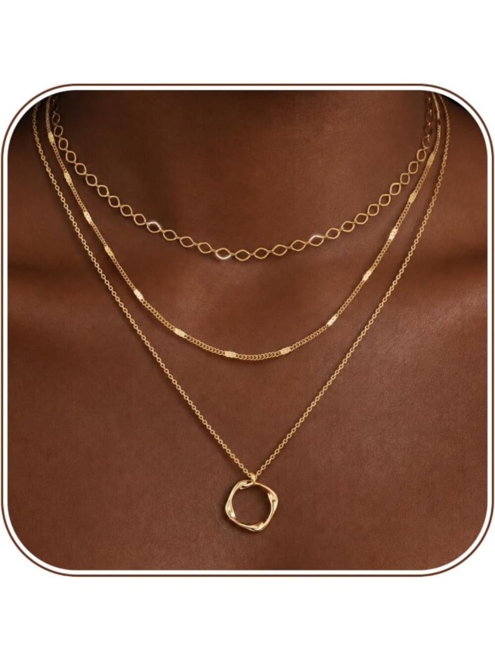 Trendy 14K Gold Silver Plated Layered Necklaces for Women - Elegant Fashion